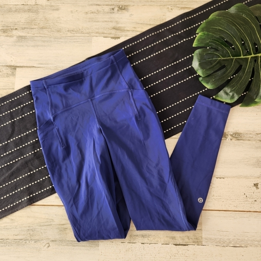 Lululemon Swift Speed High Rise Tight Leggings Psychic Blue Size 4